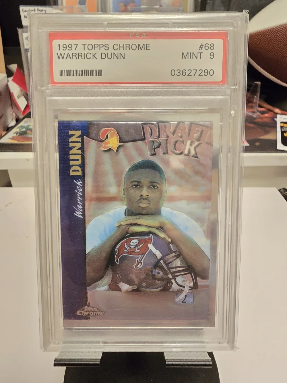 Warrick Dunn 1997 Draft Pick Football Card PSA 9